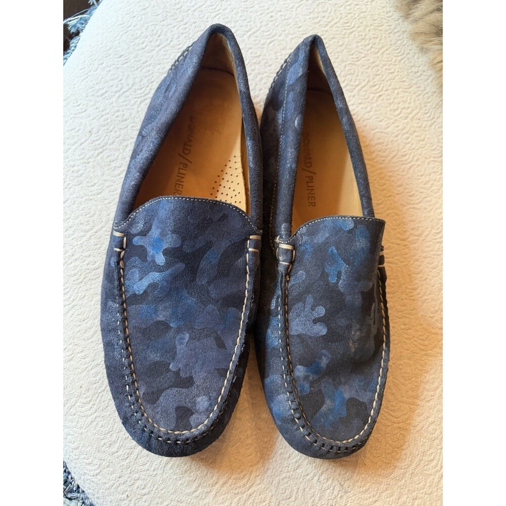 Donald J Pliner Men's Rocco Camo Blue Driving Loafers  Size 10 Brazil
